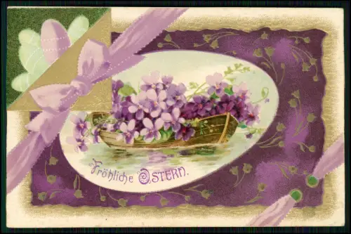 7x alte AK - Ostergrüße, Fröhliche Ostern, Litho Präge - u.a. diverse Ansichten