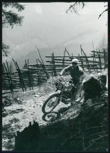 Pressefoto 18x13cm Motorrad Motocross-Rennen im Gelände 1953-65 NRW u.a. Nr. 34