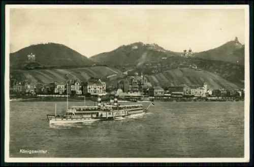 Foto AK - Königswinter Rhein Dampfer Köln-Düsseldorfer Rheindampfschiffahrt 1937