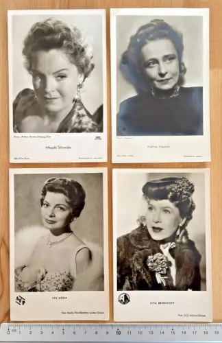 4x Porträt Film - Magda Schneider - Käthe Haack - Lys Assia - Fita Benkhoff