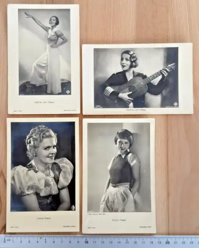 4x Porträt Film - 2 Karten mit Käthe von Nagy - Liane Haid - Dolly Haas