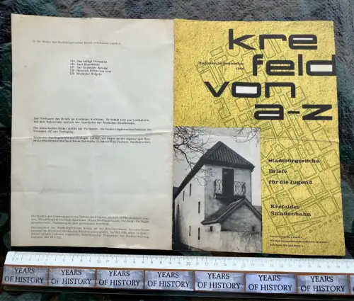 Krefeld Faltblatt 37x27 - Stadtbürgerliche Briefe Jugend - Nummer 130 Sept. 1966
