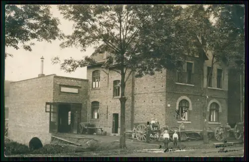 Foto AK - Buchholz bei ? - Fuhrwerk Kinder - Bahnpost Vohwinkel Wuppertal 1911