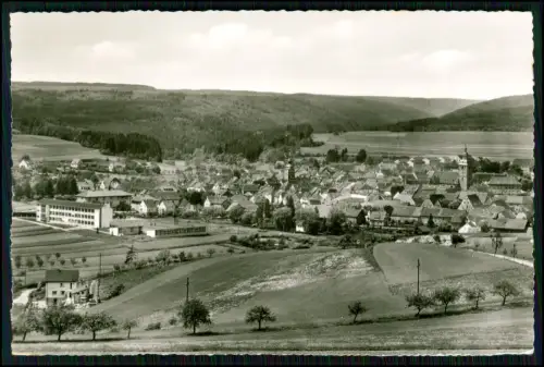 Echt Foto AK - Buchen im Odenwald - Panorama vom Ortskern - Häuser Kirche uvm.