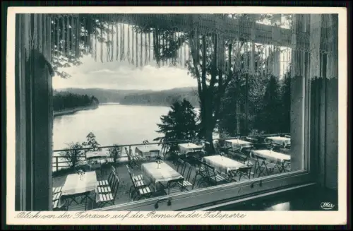 2x AK - Gaststätte Remscheid Talsperre - gedeckte Tische Blick über gel. 1940er