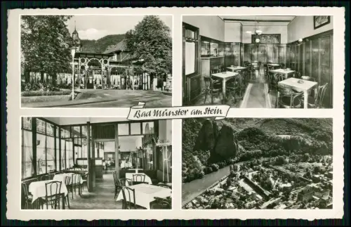 2x Foto AK - Bad Münster am Stein - Café Konditorei Süße Ecke - und andere Motiv