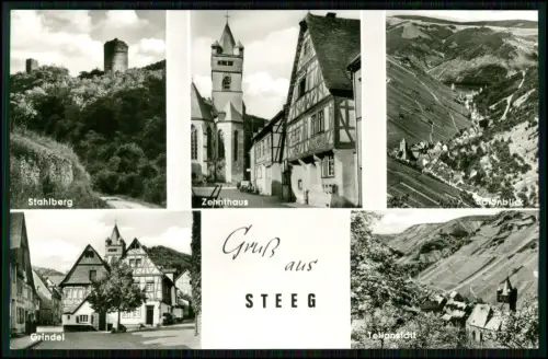 AK - Steeg Bacharach - Zehnthaus Kirche Fachwerkhäuser Weinberge u. Talansichten