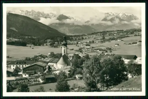 Echt Foto AK - Reit im Winkl - Ortskern mit Häuser rund um die Pfarrkirche