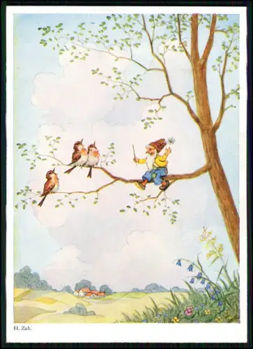 12x AK Primus Künstlerkarte - sign. H. Zahl - Kinder Blumen Schmetterlinge Zwerg