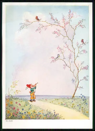12x AK Primus Künstlerkarte - sign. H. Zahl - Kinder Blumen Schmetterlinge Zwerg