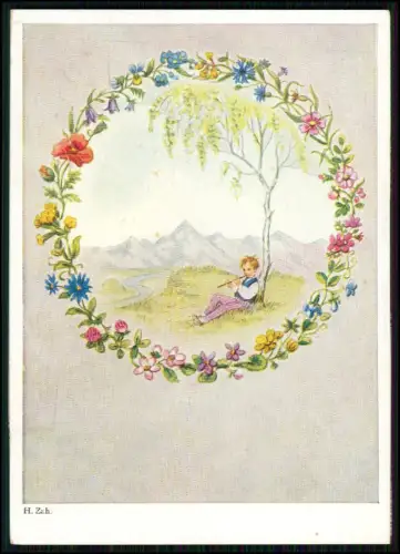 12x AK Primus Künstlerkarte - sign. H. Zahl - Kinder Blumen Schmetterlinge Zwerg