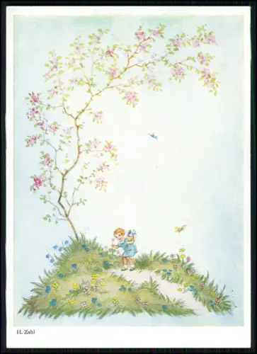 12x AK Primus Künstlerkarte - sign. H. Zahl - Kinder Blumen Schmetterlinge Zwerg