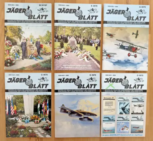 6 Hefte - JÄGERBLATT - Jagdflieger, Luftwaffe, Flugzeuge und Gedenkkultur - uvm.