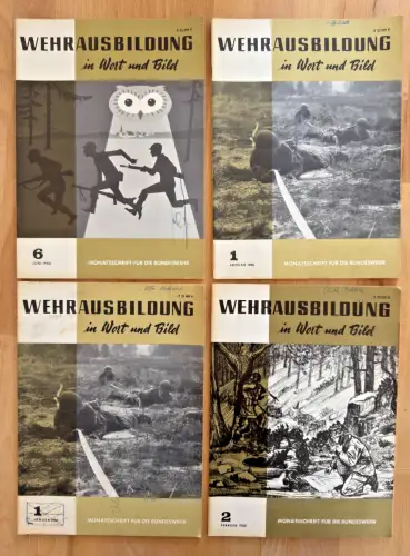 4 Hefte - WEHRAUSBILDUNG in Wort und Bild – Monatsschrift für Bundeswehr 1966+68