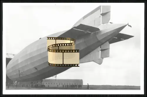 Foto AK Zeppelin - L41 - Luftschiff Marine - Heckansicht Leitwerke Höhenruder