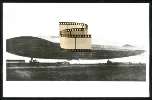 Foto AK Zeppelin LZ-92 - Kennung L43 Luftschiff Marine -Gondel am Boden Personen