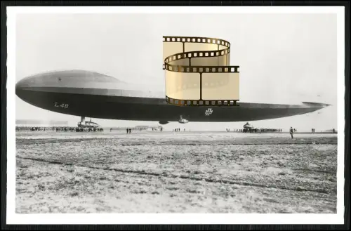 Foto AK Zeppelin LZ-95 - L 48 Marine Luftschiff - Mannschaft Besatzung uvm. 1917