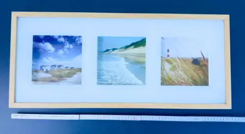 IKEA ERIKSLUND - Bilderrahmen 71cm - Strandmotive Leuchtturm Passepartout Stil