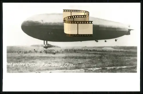 Foto AK Zeppelin LZ-113 - L 71 Marine Luftschiff - Kennung L 71 am Bugbereich