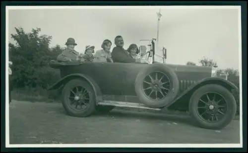 Foto Automobil Olddtimer NAG Typ C4 10 30 PS Cabriolet Gesellschaft Ausflug 1928
