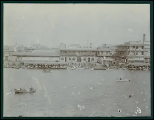 Foto - Port Said Savoy Hotel - Suezkanal Hafen Boote - Ufer Szene Ägypten 1908