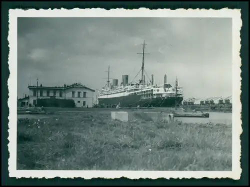 6x Foto - SS Columbus Ozeandampfer Norddeutscher Lloyd NDL Hafen von Bremerhaven