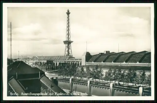 5x Foto AK - Berlin - Funkturm Potsdamer Platz Reichstag Schloss Brücke - 1930er