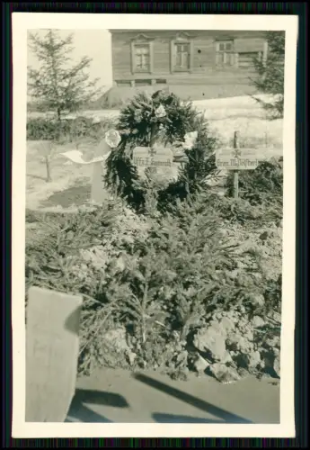 11x Foto - Soldaten Wehrmacht Gräber Kreuze Namen - Ostfront Russland - 1942-43