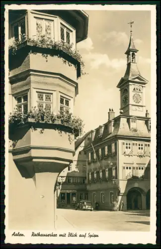 Echt Foto Karte - Aalen BW - Rathauserker mit Blick auf Spion - scharfe Aufnahme