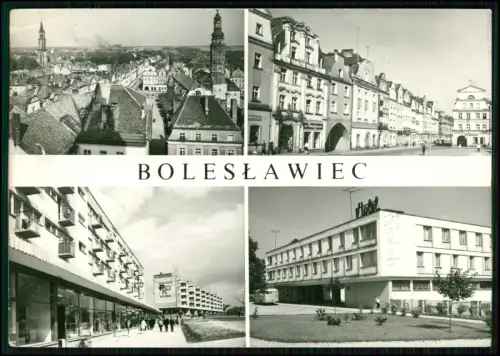 Foto AK - Bolesławiec Bunzlau Schlesien Polen - Kirchturm, Marktplatz Rynek