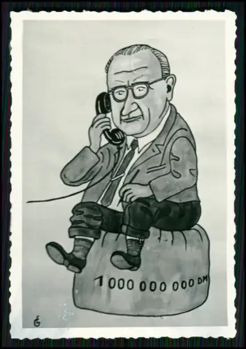 7x Foto Karikaturen Portrait Kürzel EG Karikaturist Erich Grisar o. Eugen Gliege