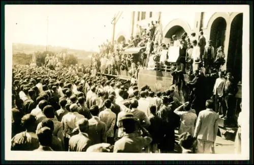 Foto AK - Lokomotive der Schweizerischen Nordostbahn NOB - Menschenmenge 1930er