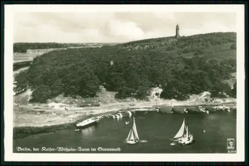 Echt Foto AK - Klinke & Co - Berlin Grunewald - Fliegeraufnahme Havel Segelboote