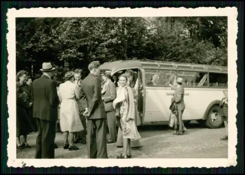 7x Foto - Gütersloh Reise Omnibus Magirus-Deutz Mercedes-Benz o. Büssing um 1950