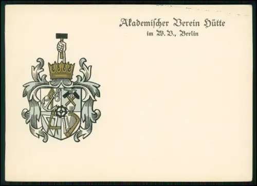 AK - Wappen - Akademischer Verein Hütte Berlin - Technische Studentenverbindung