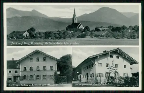 AK - Pang Samerberg Hochries - Spitzstein Heuberg Kirche - Bäckerei Laden 1933