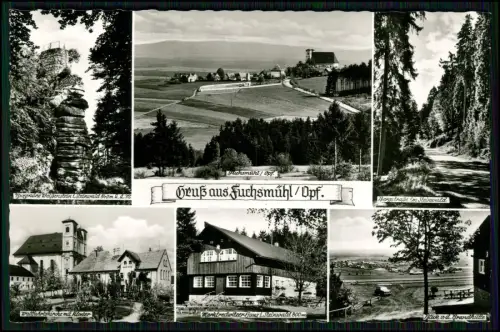Foto AK - Fuchsmühl Oberpfalz - Kirche, Burgruine Weißenstein, Steinwald, uvm.