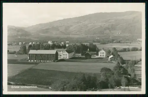 Echt Foto AK - Orkanger Orkdal Landsgymnas Schule Panorama Sødahl Norwegen 1935