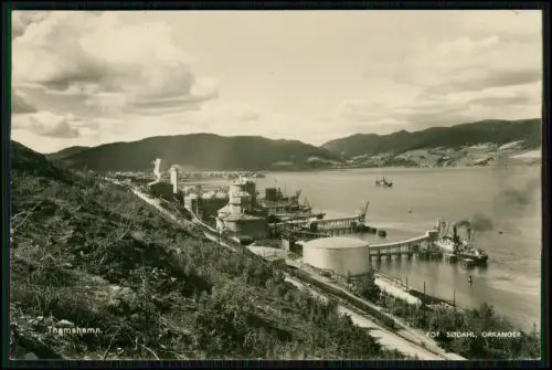 Echt Foto AK - Thamshavn Orkanger Hafen Industrieanlage Verladung Sødal Norwegen