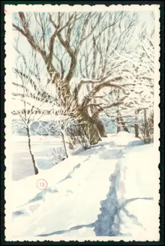 AK Kopenhagen Winter Felices Motiv Stenders Forlag Dänemark Feldpost 1942 gel.