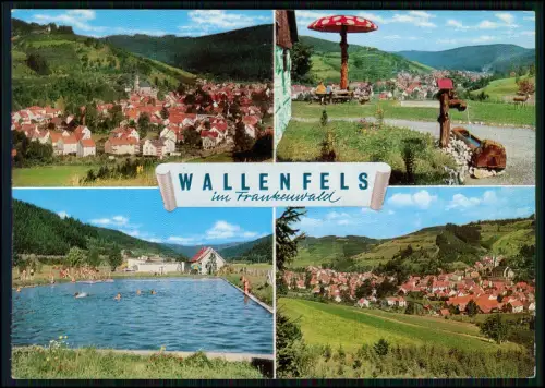 AK - Wallenfels Frankenwald - Ortsblick, Kirche, Schwimmbad, Aussichtspunkt uvm.