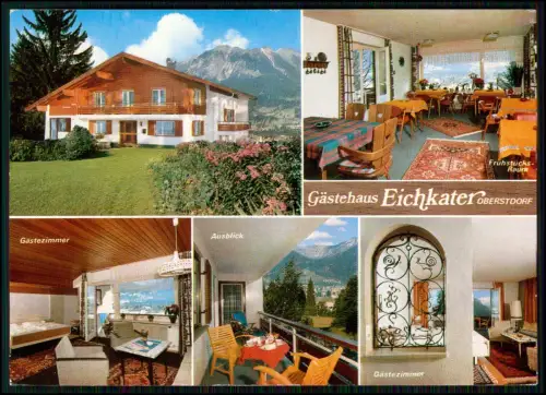 Foto AK Oberstdorf Allgäu Gästehaus Eichkater Alte Walserstraße Zimmer Bergblick