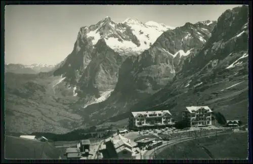 2x Foto AK - Kleine Scheidegg und Mürren mit Wetterhörner Eiger Mönch Jungfrau..