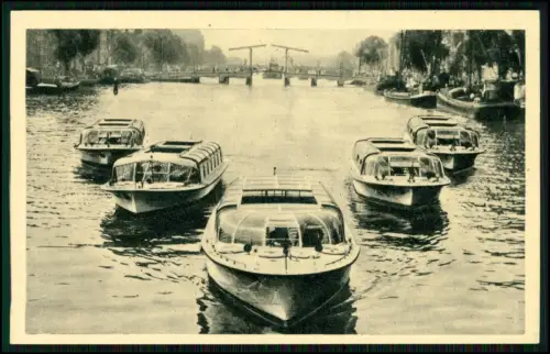 6x AK Amsterdam, Rederij Plas, Rederij Bergmann, Rondfahrt Grachtenfahrt Utrecht