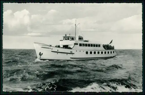 AK - Langeoog Insel - Dampfer Langeoog III auf See - Passagierschiff Inselfähre