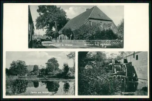 AK Sebbenhausen Balge Nienburg Weser - Landpost Stempel über Nienburg -1941 gel.