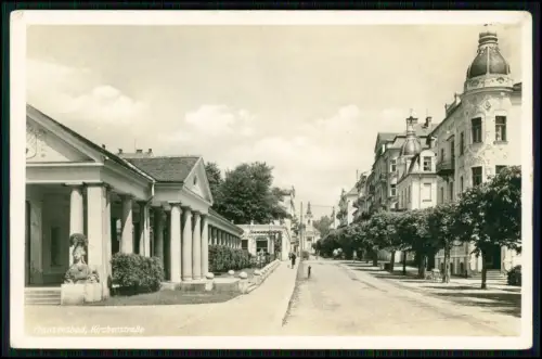 4x Foto AK - Franzensbad Böhmen - Kirchenstraße Glauberquellenhalle Adlerquelle