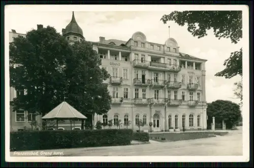 4x Foto AK - Franzensbad Böhmen - Grand Hotel Kirchenstraße Luisenquelle Allee