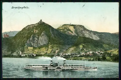 3x AK - auf Rhein - Salondampfer Köln-Düsseldorfer (KD) Schifffahrt - 1906 gel.