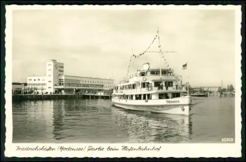 5x AK - Friedrichshafen am Bodensee - MS Schwaben Dreideck-Motorschiff u. andere